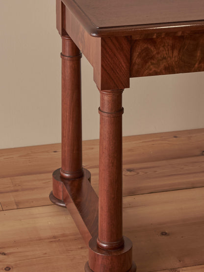 Regency mahogany console table on castors