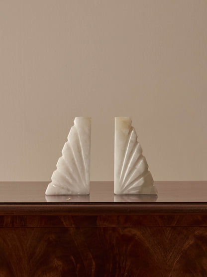 Pair of mid-century onyx bookends