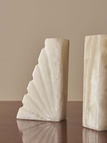 Pair of mid-century onyx bookends