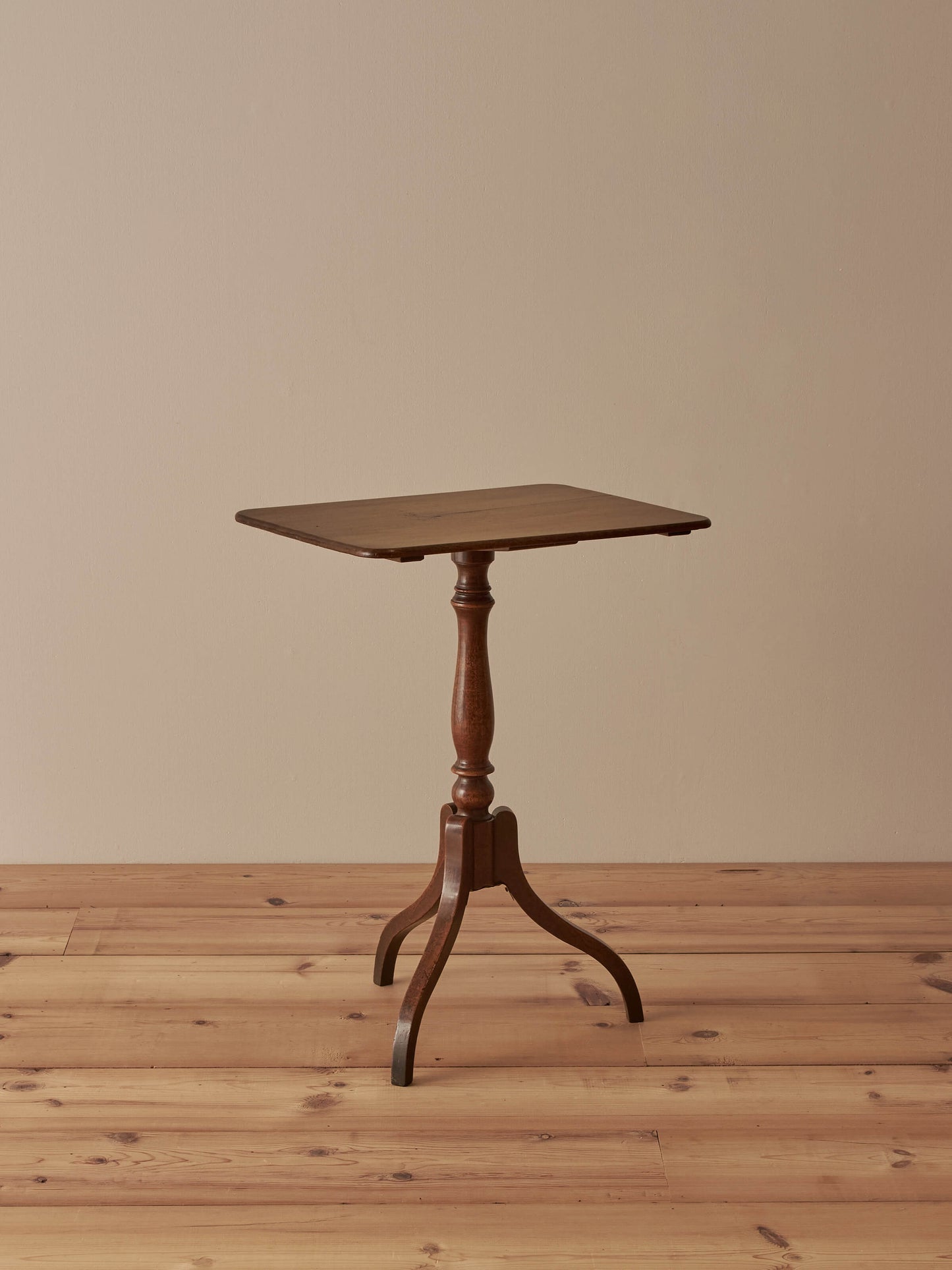 Victorian mahogany rectangular side table on splayed legs