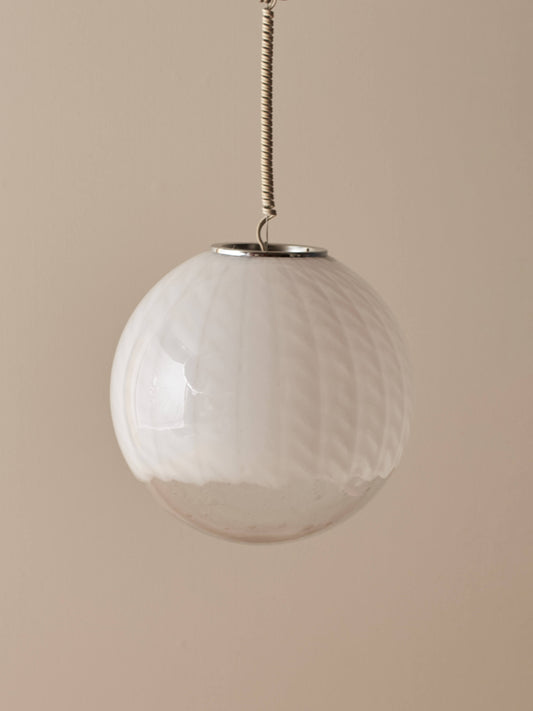 Mid-century Italian globe Murano pendant