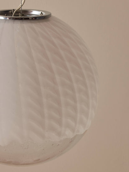 Mid-century Italian globe Murano pendant