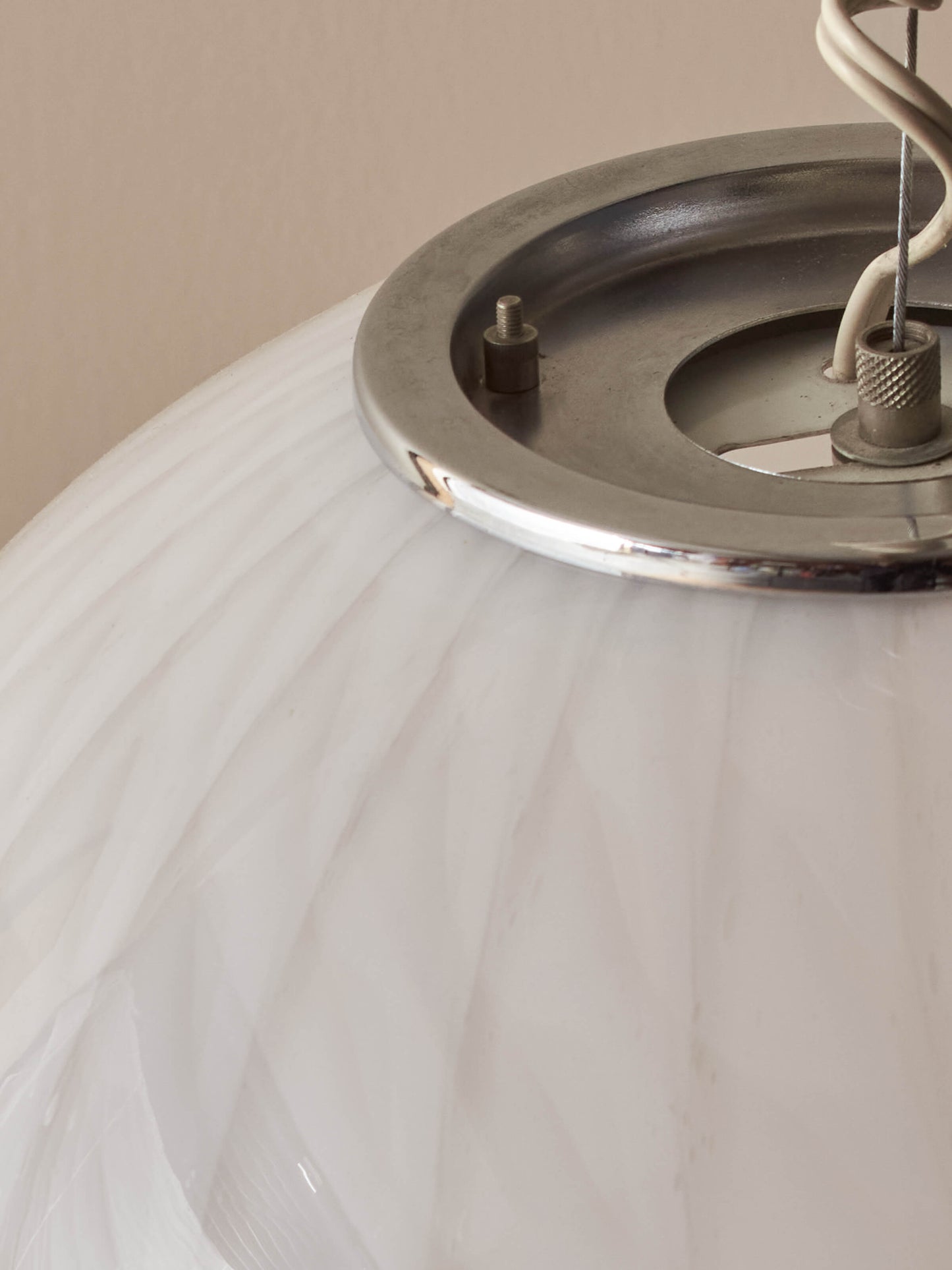 Mid-century Italian globe Murano pendant