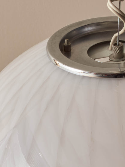 Mid-century Italian globe Murano pendant