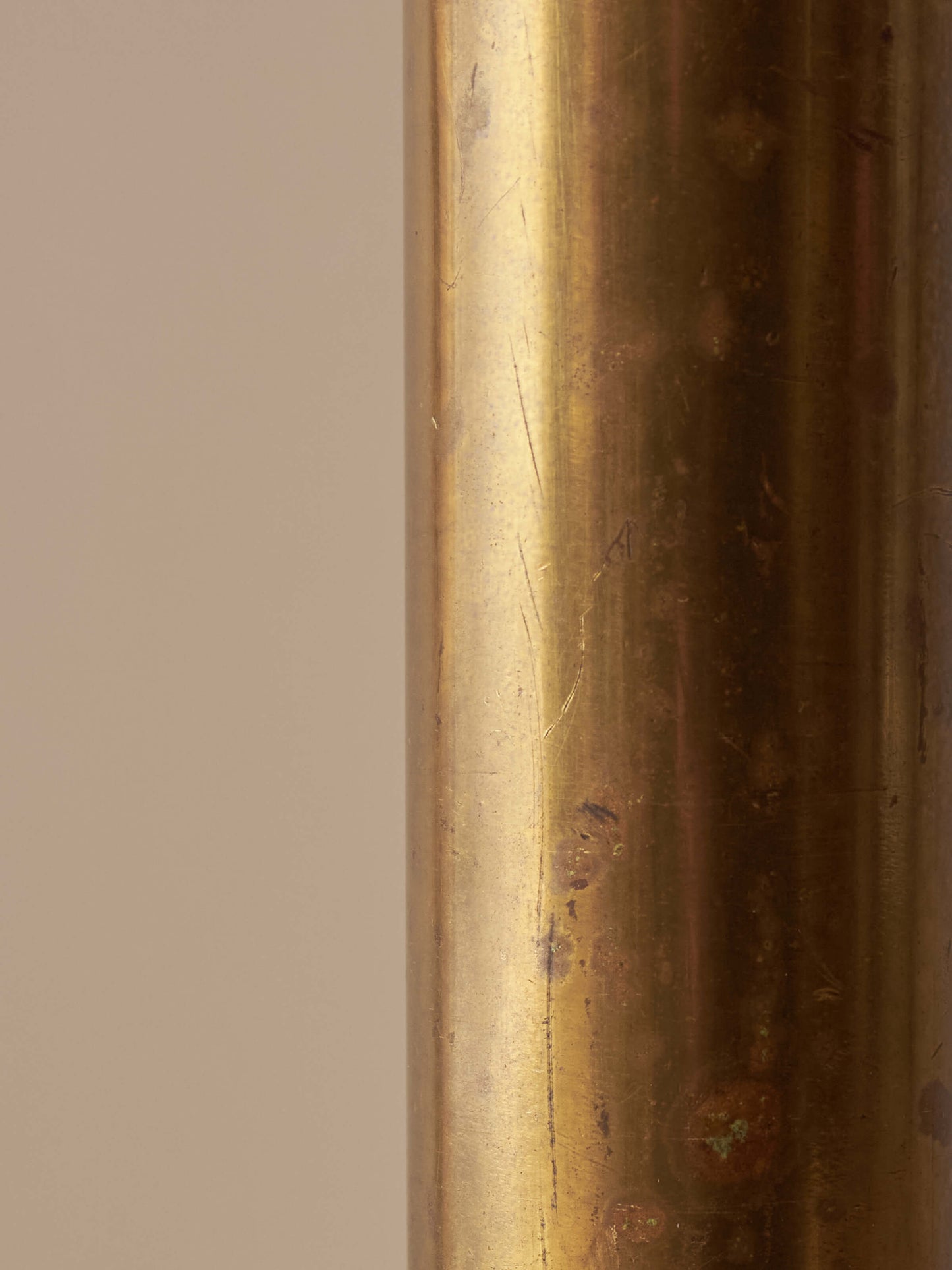 Edwardian solid brass telescopic floor lamp