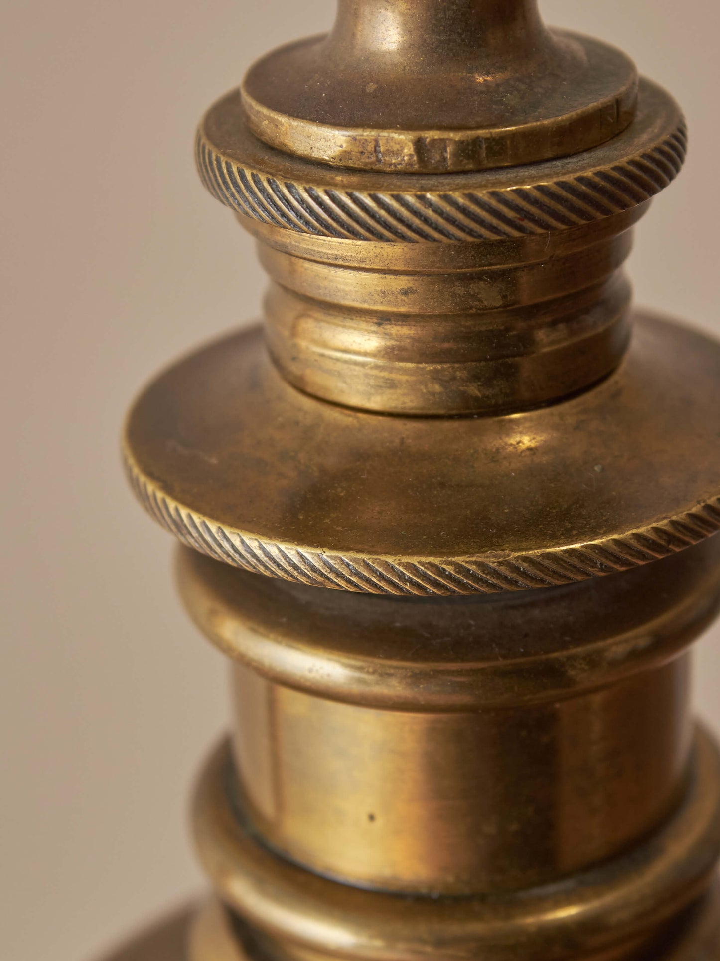 Edwardian solid brass telescopic floor lamp