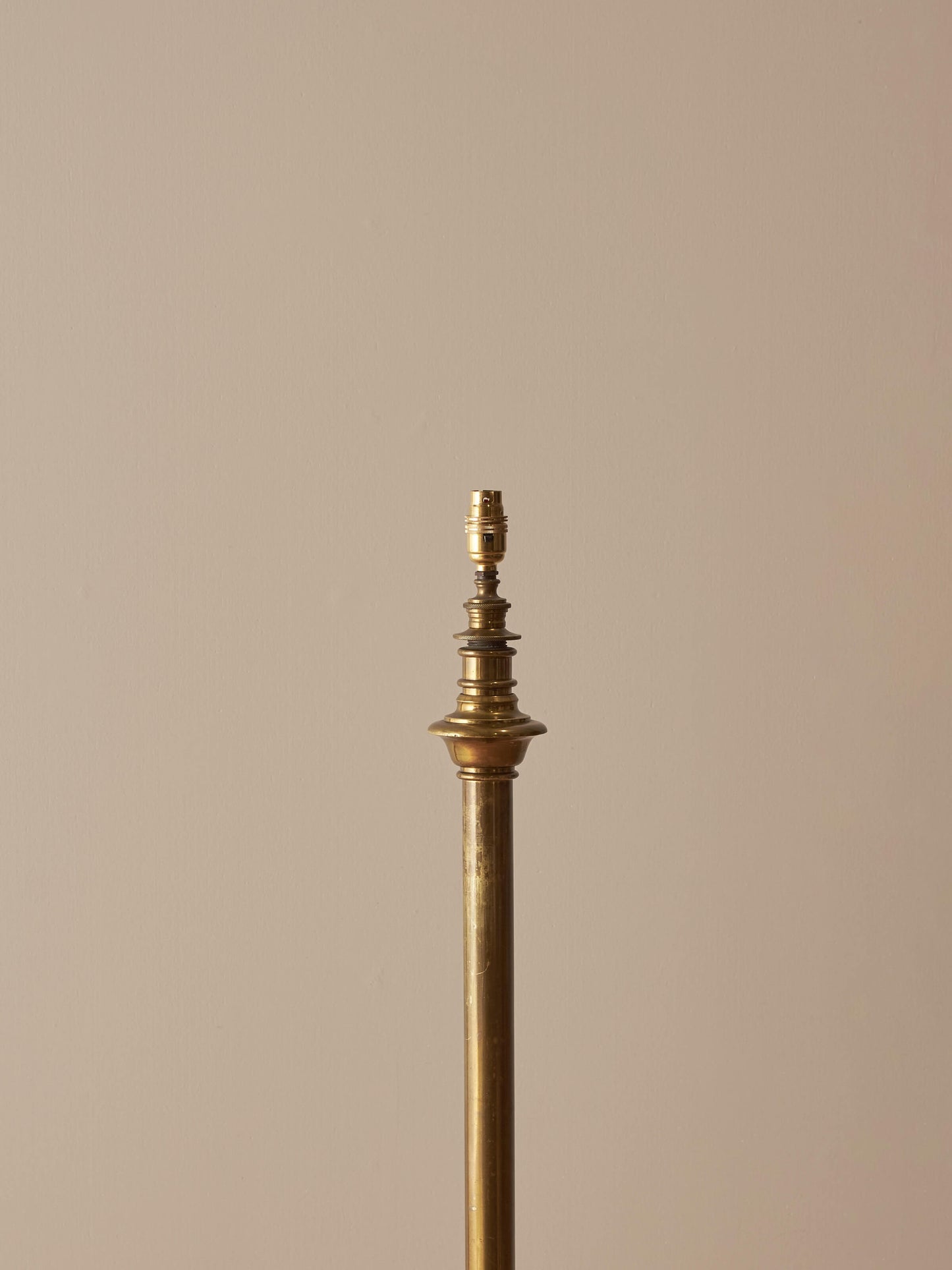 Edwardian solid brass telescopic floor lamp