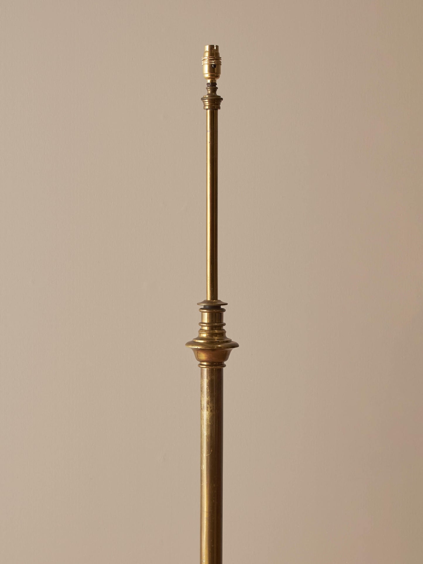 Edwardian solid brass telescopic floor lamp
