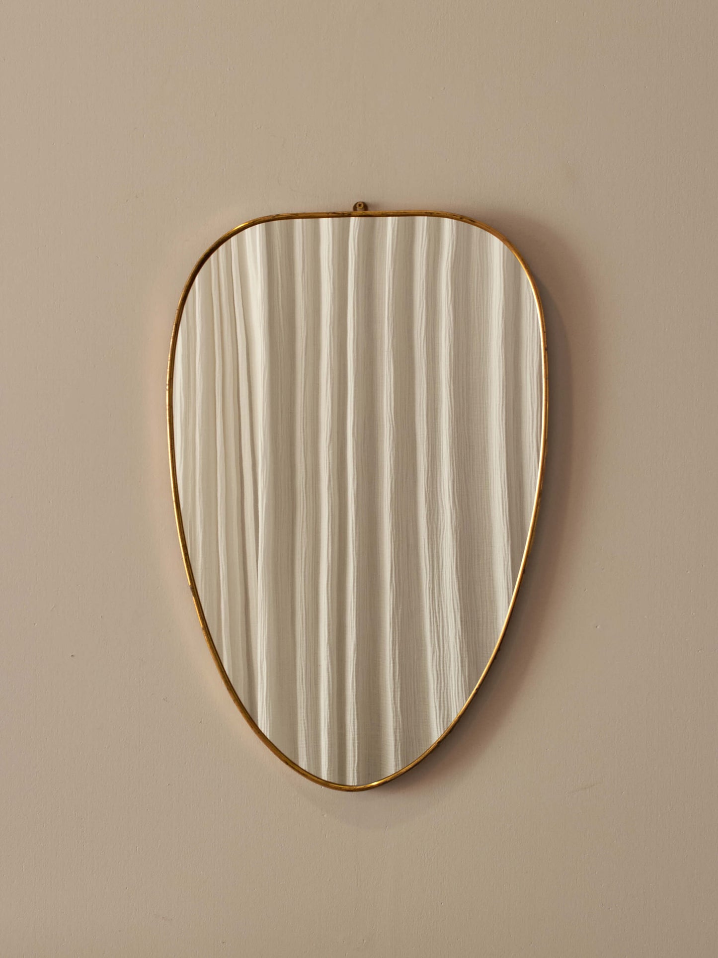 Mid-century Italian brass mirror