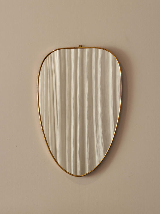 Mid-century Italian brass mirror