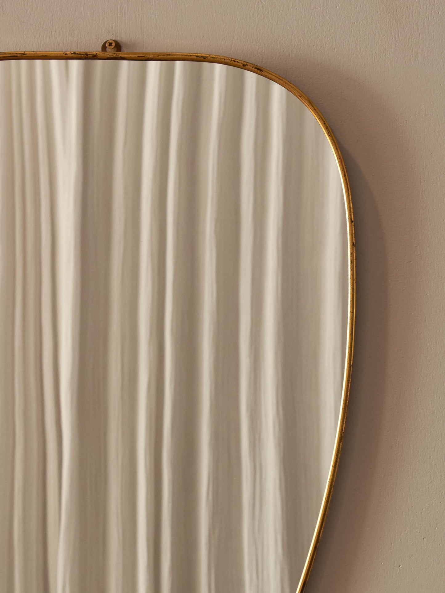 Mid-century Italian brass mirror