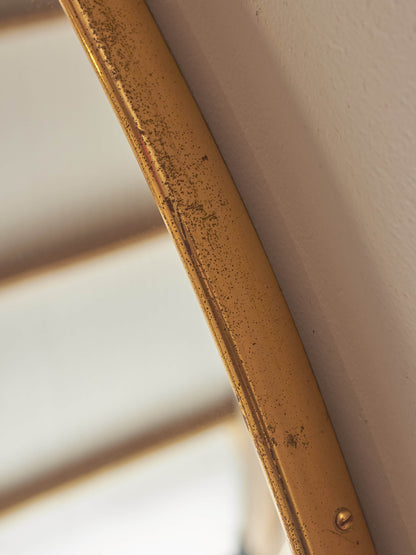 Mid-century Italian brass mirror