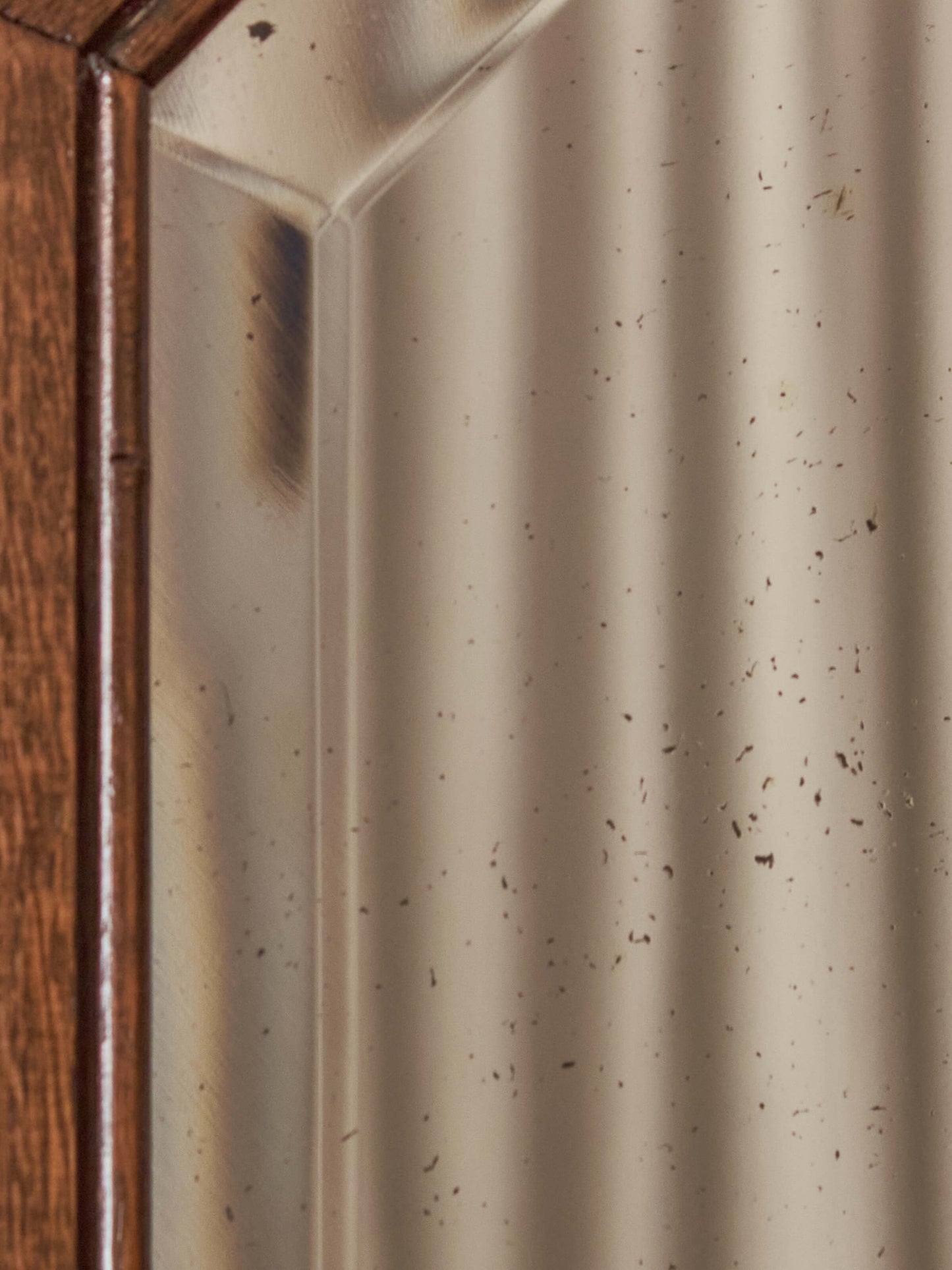 Edwardian oak octagonal bevelled mirror