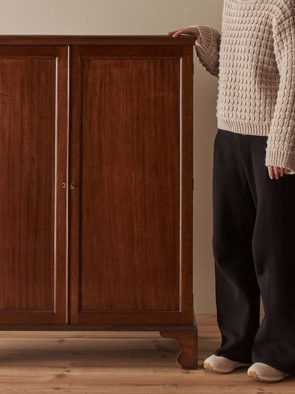 Edwardian mahogany linen cupboard