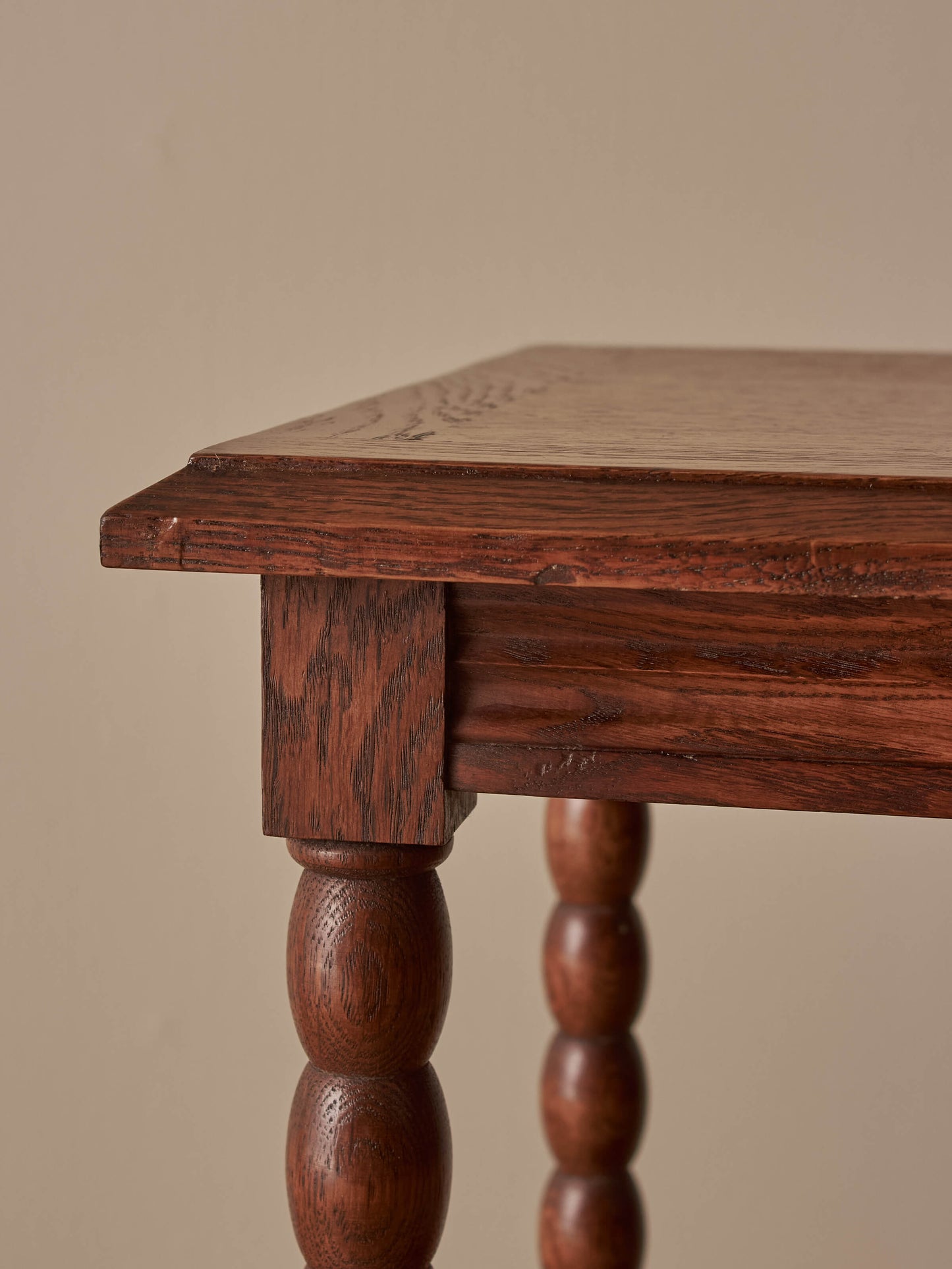 French rectangular oak bobbin table