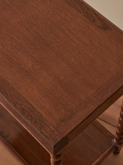 French rectangular oak bobbin table