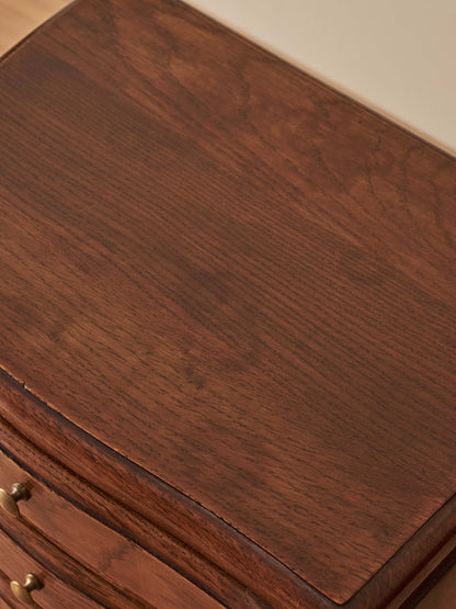Pair of French vintage oak bedside tables