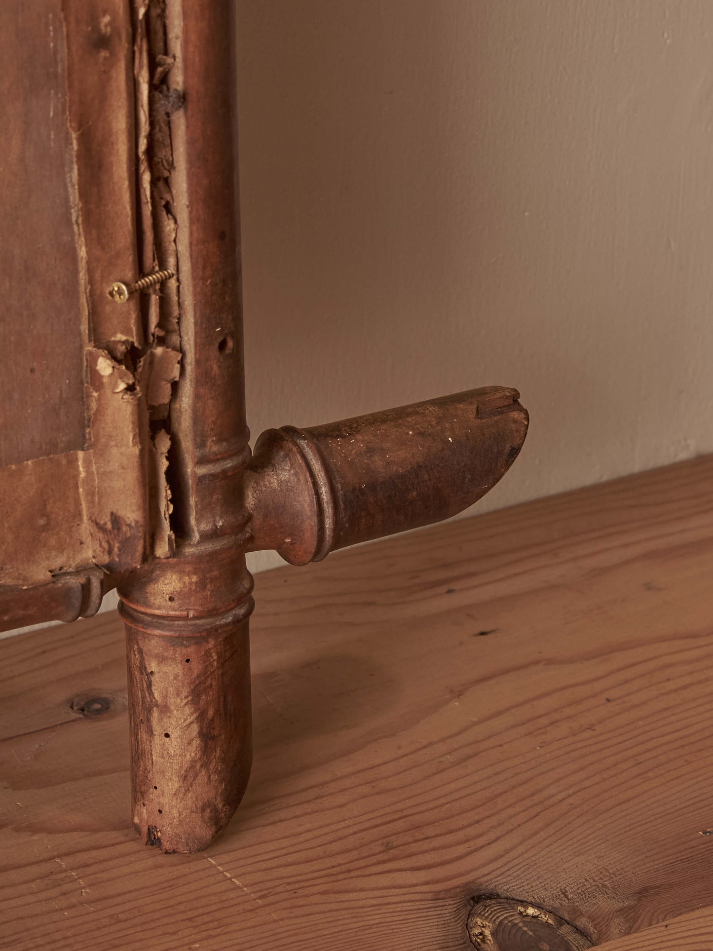 Antique French faux bamboo wall mirror