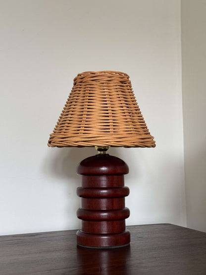 Pair of vintage ribbed table lamps