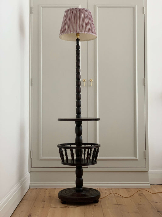 French antique bobbin floor lamp