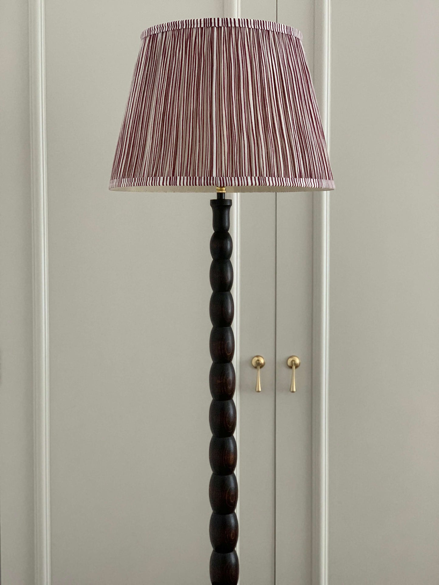 French antique bobbin floor lamp