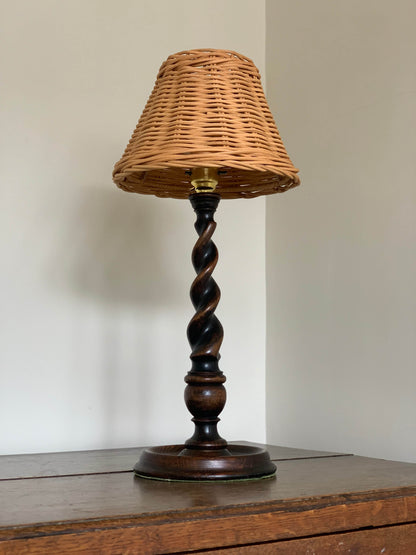 Antique barley twist table lamp