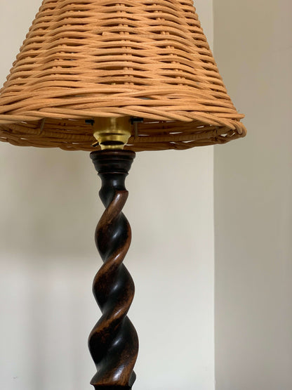 Antique barley twist table lamp