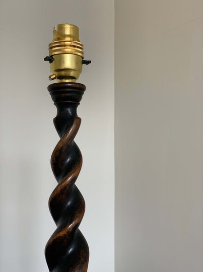 Antique barley twist table lamp