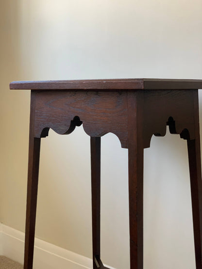Antique side table with plant stand