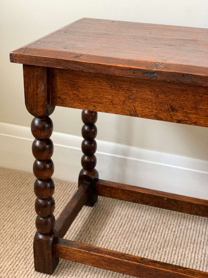 French antique rectangular bobbin table