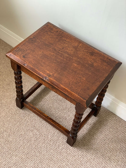 French antique rectangular bobbin table