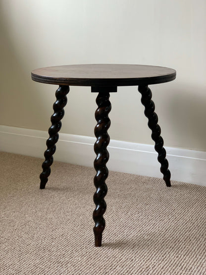 French vintage twisted circular table