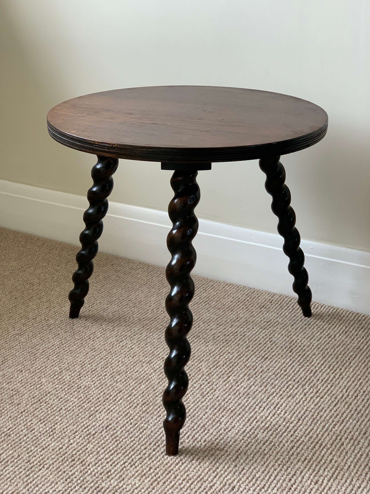 ON HOLD French vintage twisted circular table