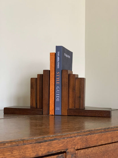 Pair of Art Deco wooden bookends