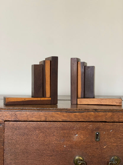 Pair of Art Deco wooden bookends