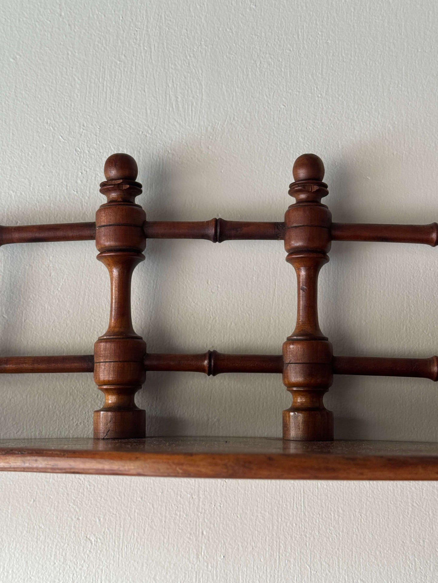 Vintage faux bamboo shelving unit