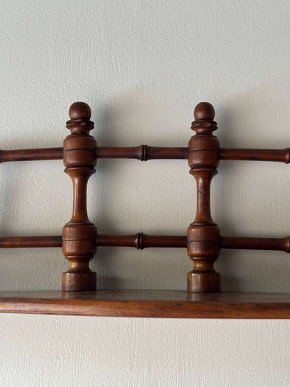 Vintage faux bamboo shelving unit