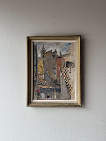 French mid-century oil on canvas