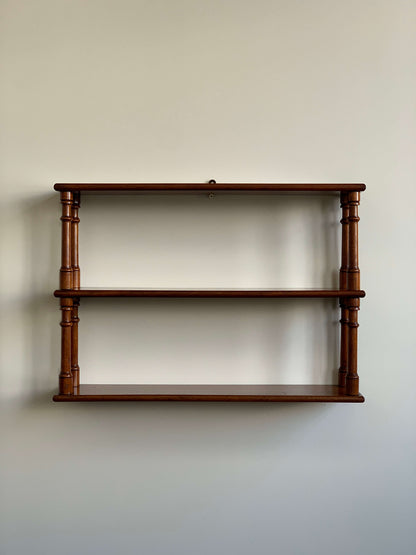 Antique wall-hung shelving unit