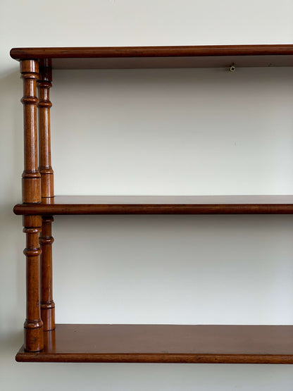 Antique wall-hung shelving unit