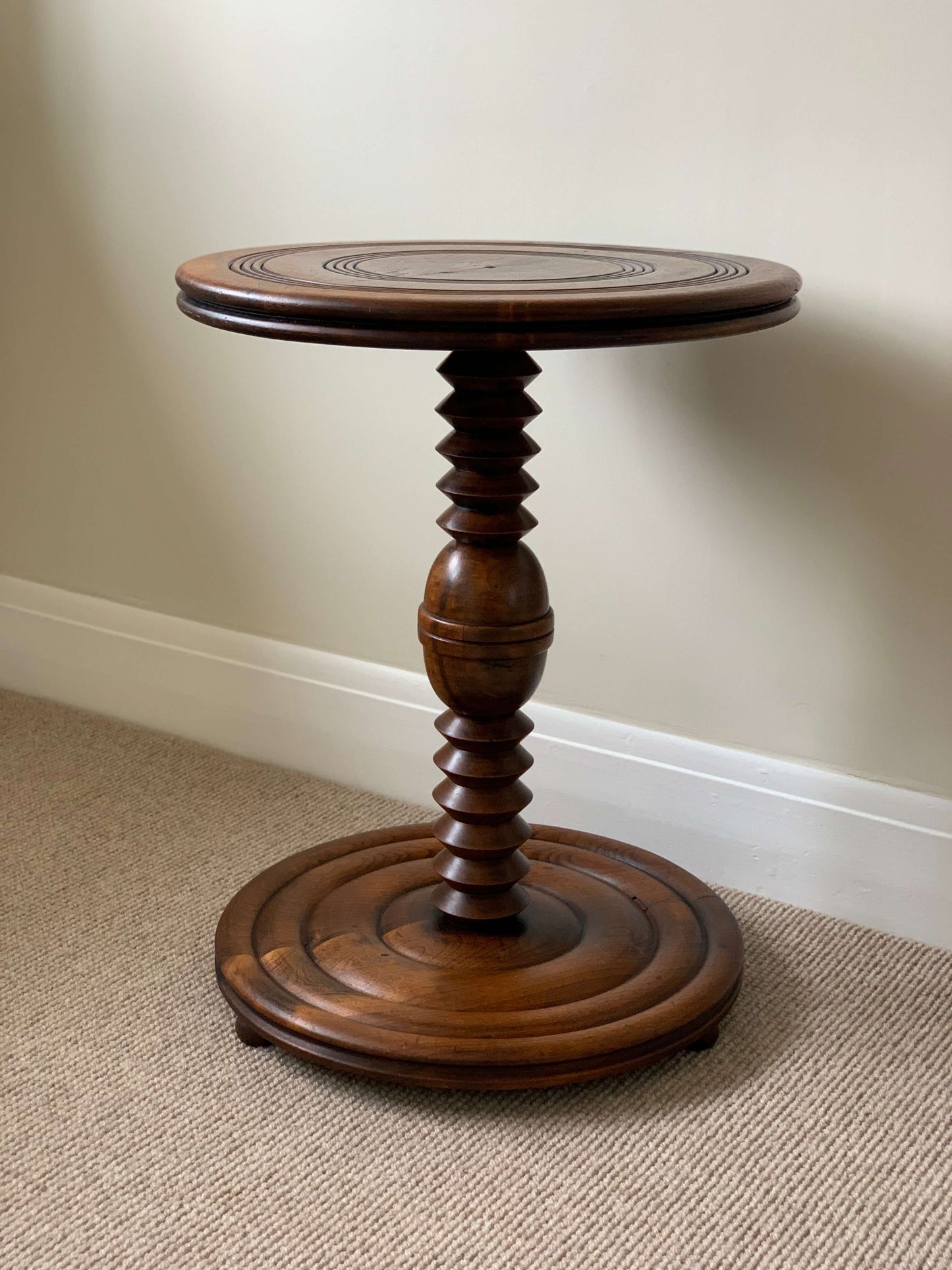 French antique circular side table