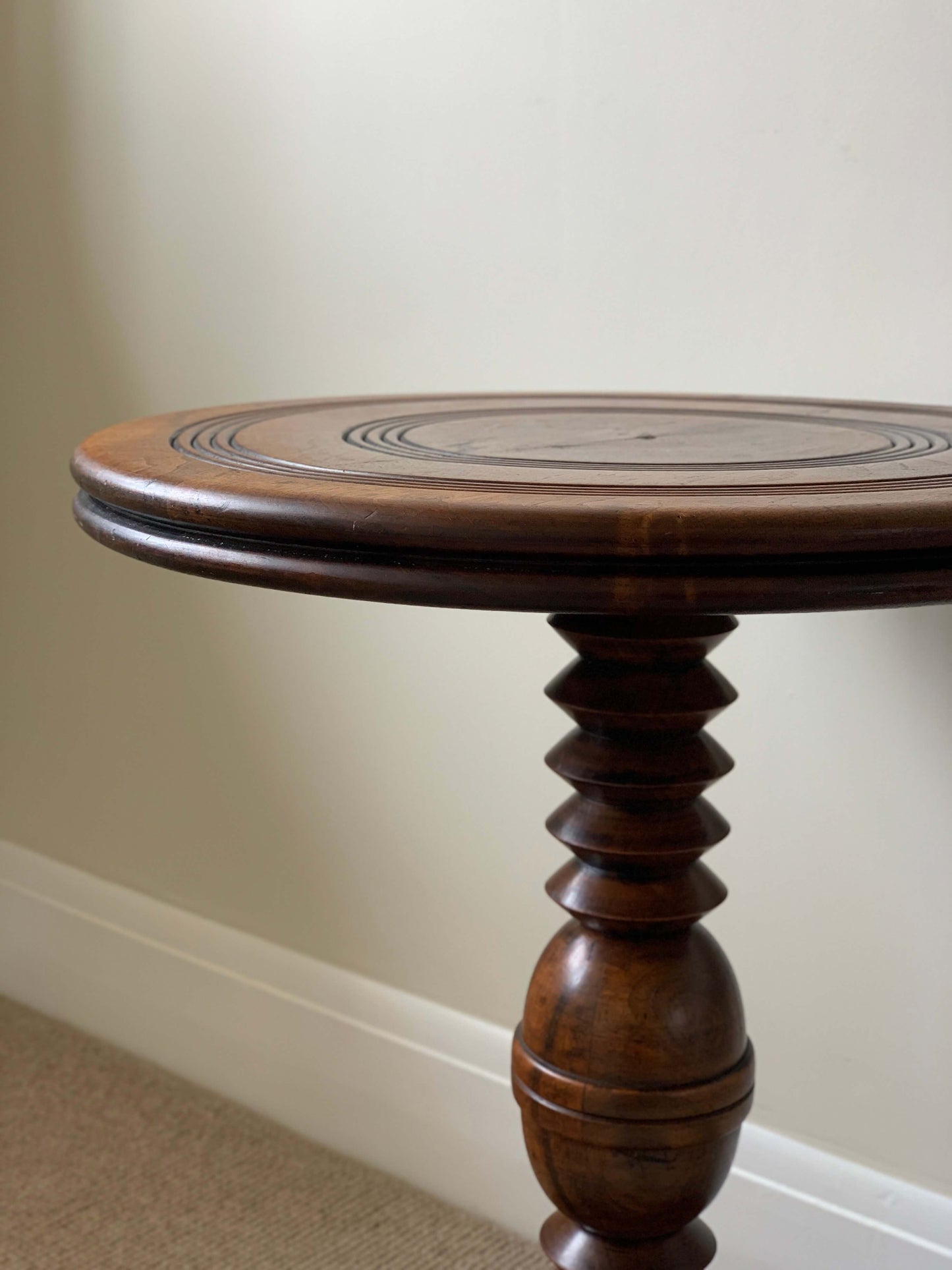 French antique circular side table