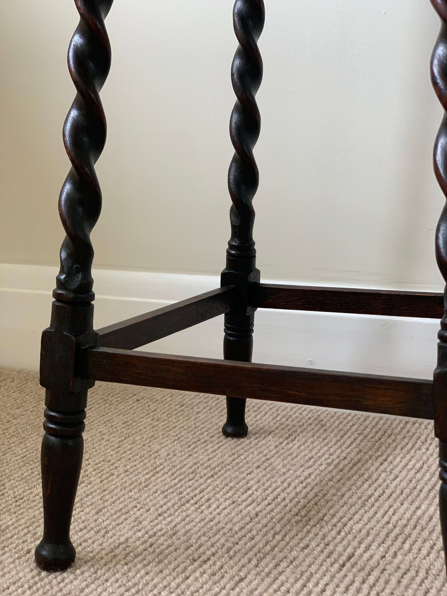 Antique circular barley twist side table