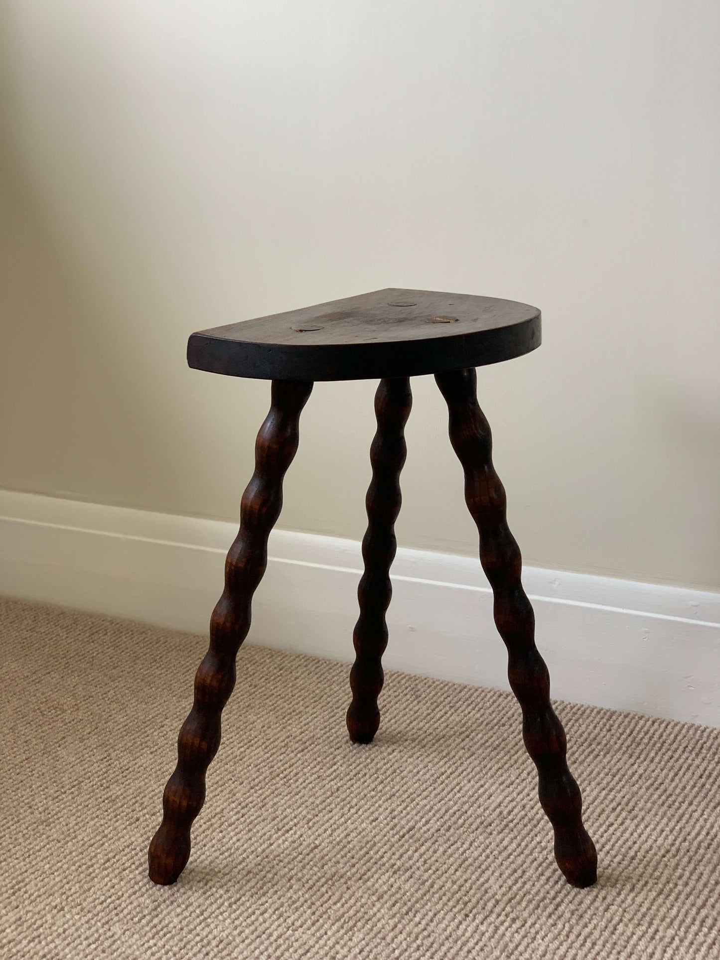 French antique bobbin stool