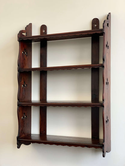 Antique folk shelving unit