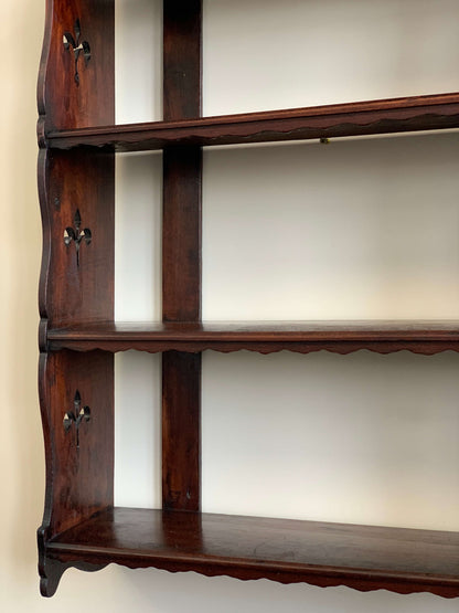 Antique folk shelving unit