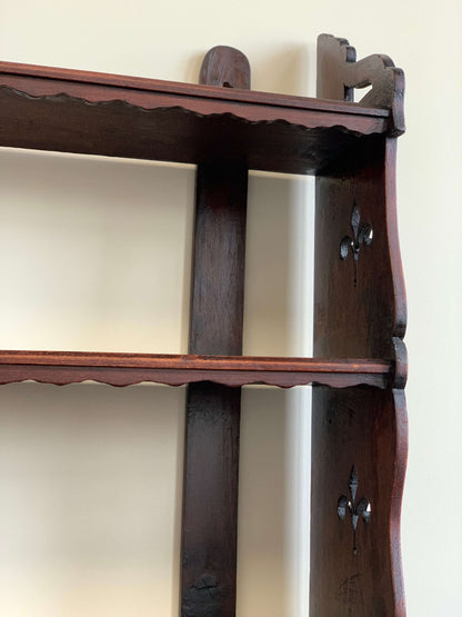 Antique folk shelving unit