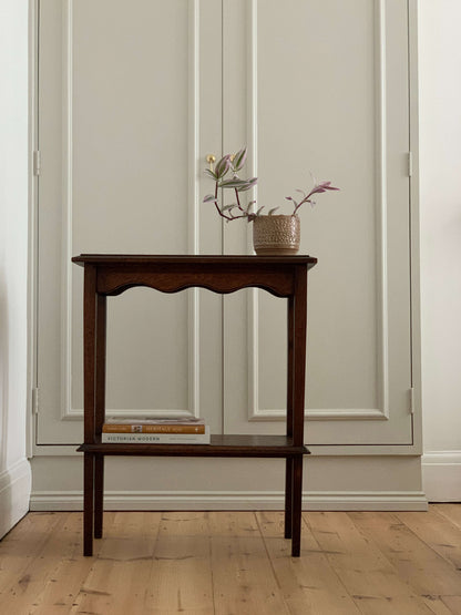 Antique scalloped console table