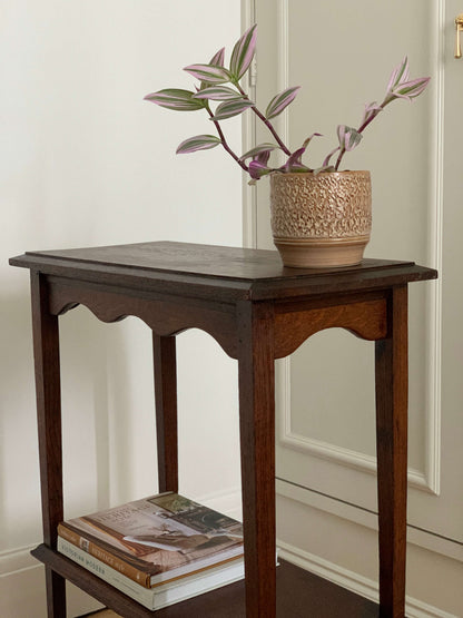 Antique scalloped console table