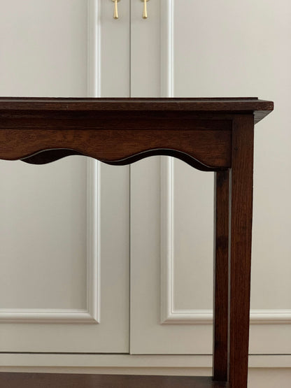 Antique scalloped console table